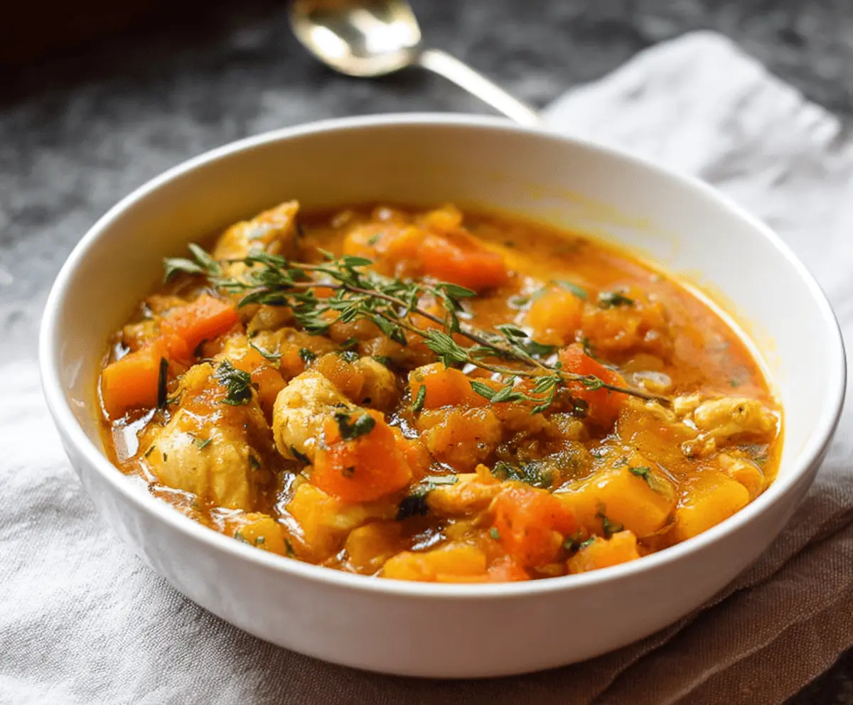 Chicken Stew with Butternut Squash