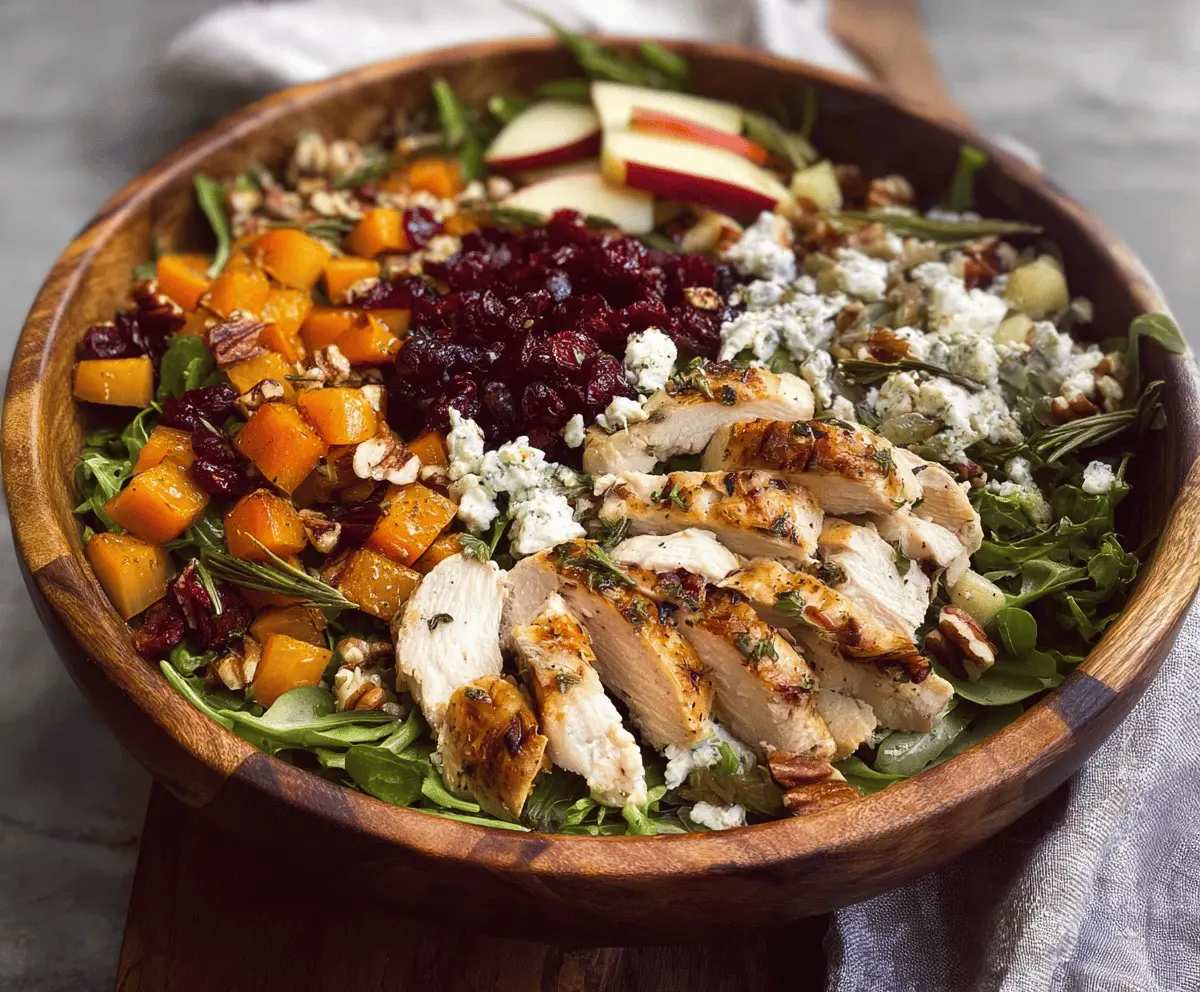 Fall harvest salad with chicken