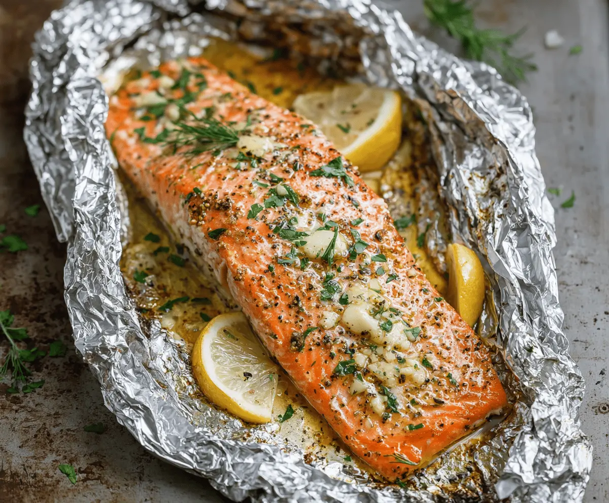 Garlic Butter Salmon in Foil