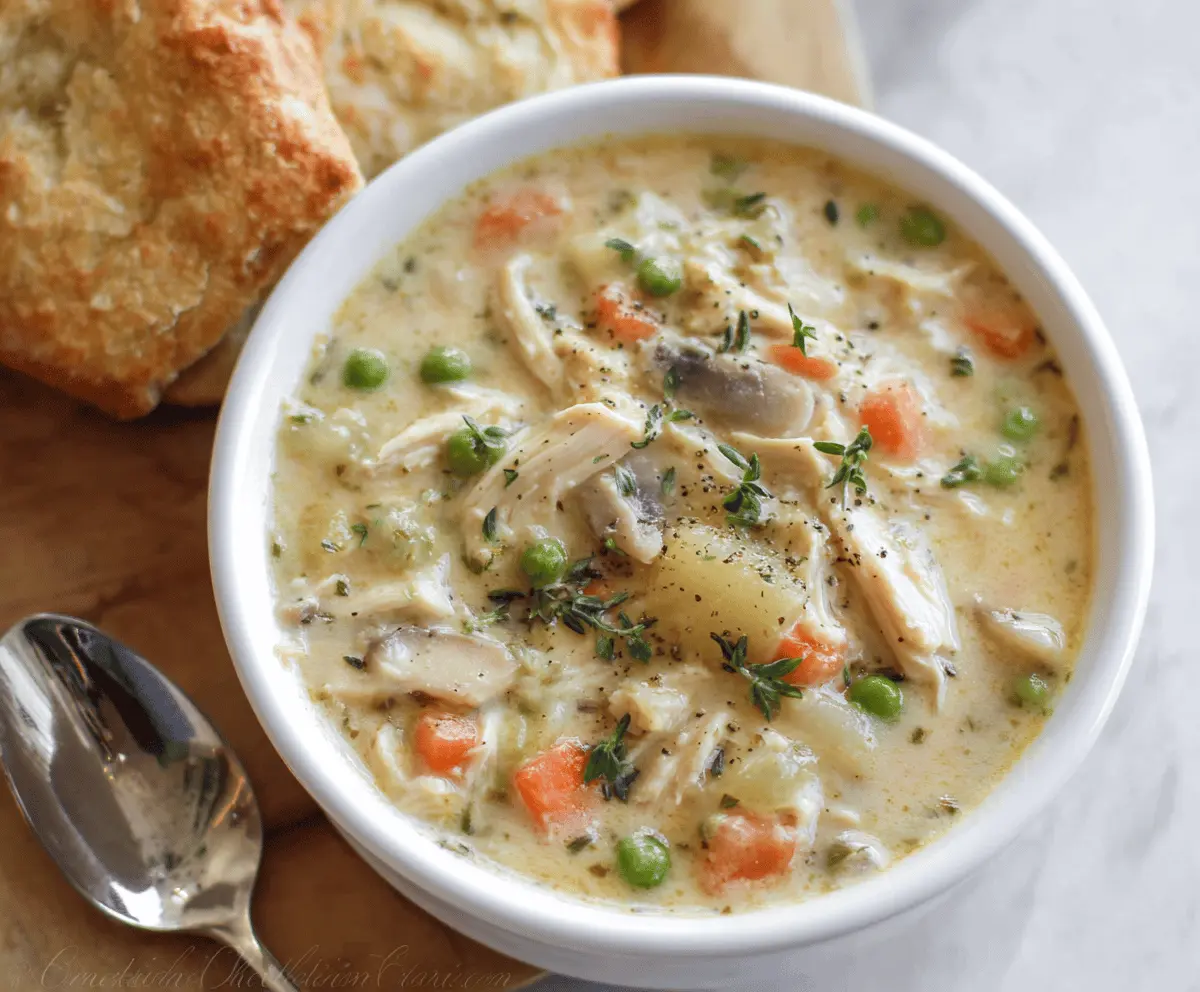 Healthy Chicken Pot Pie Soup