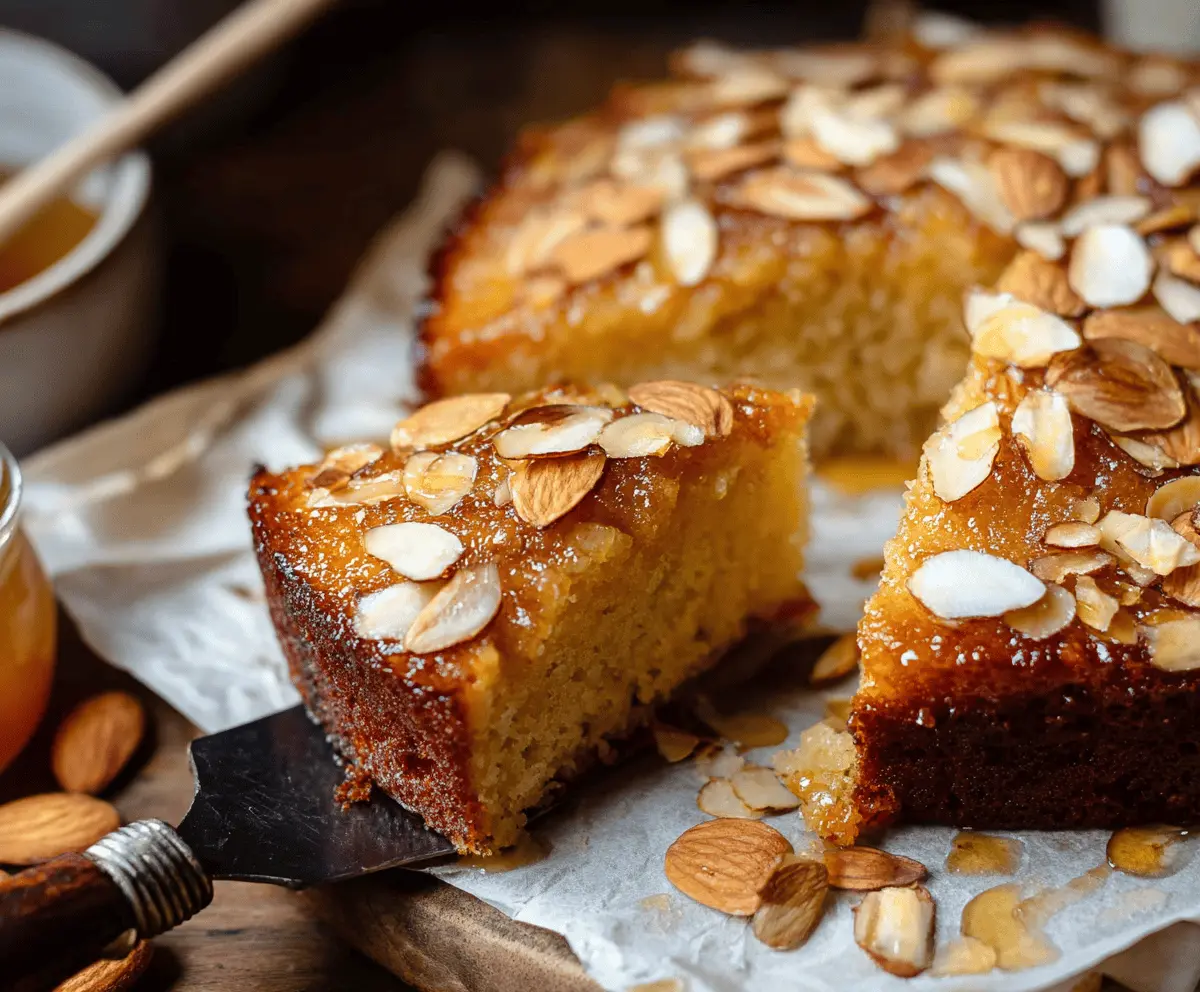 Honey Soaked Gluten Free Almond Cake