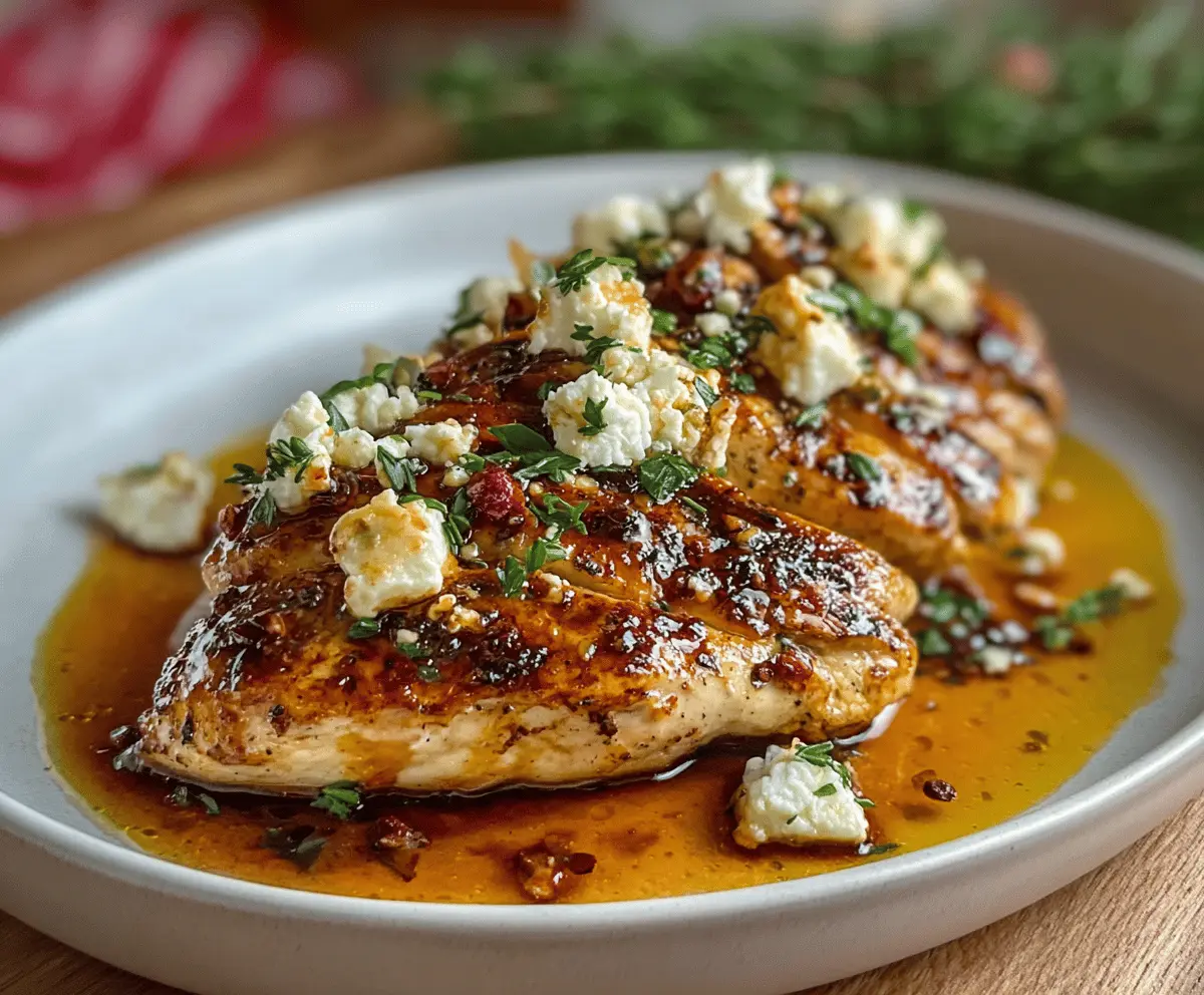 Hot Honey Infused Feta Chicken
