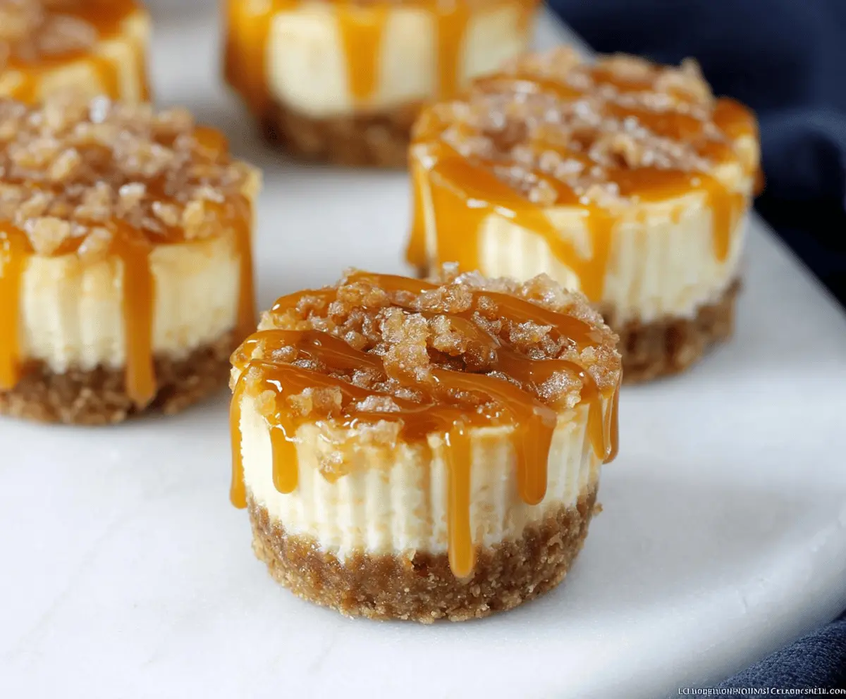 Mini Salted Caramel Cheesecakes