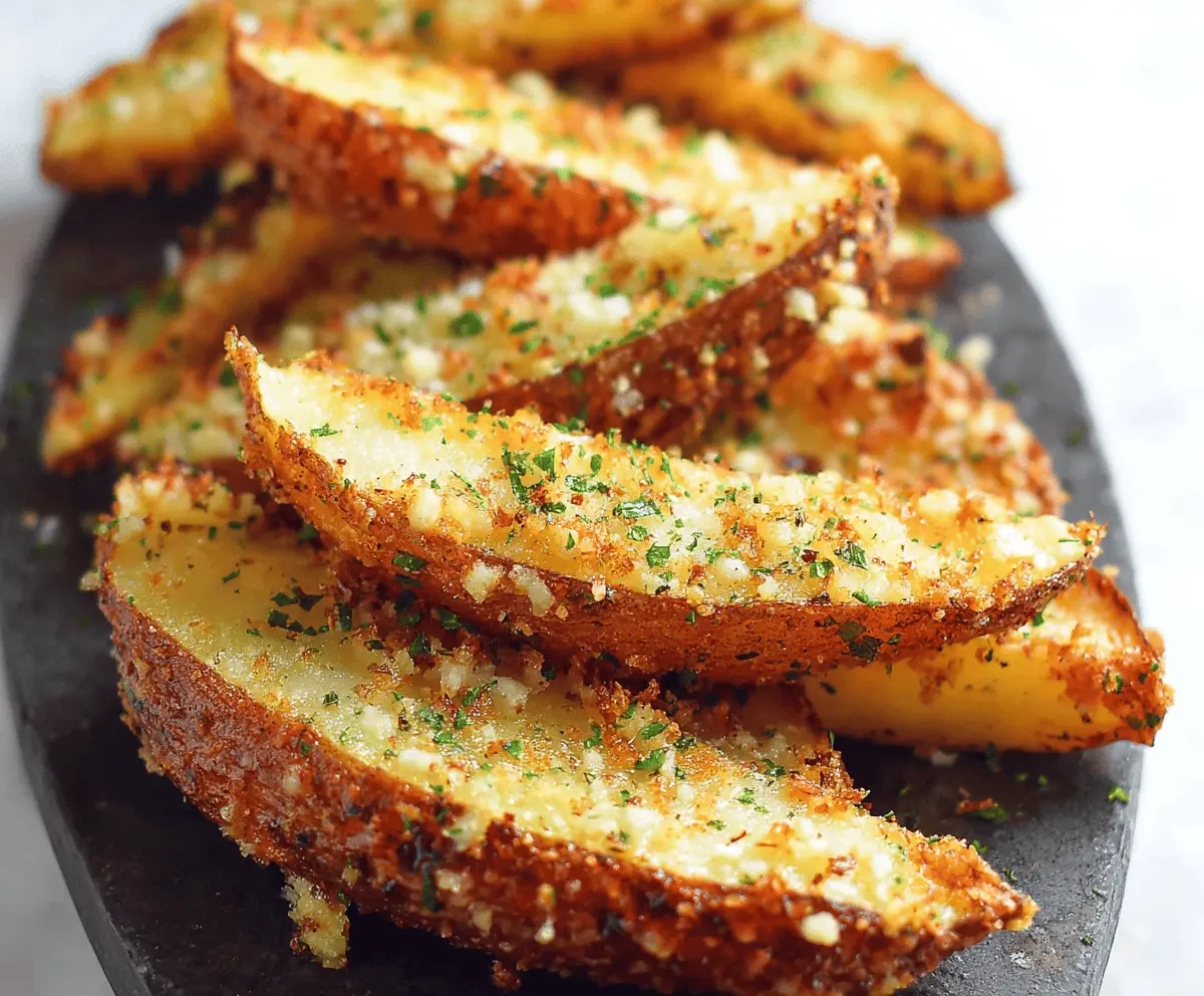 Baked Garlice Parmesan Potato Wedges