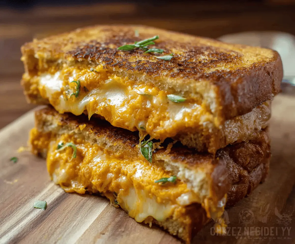 Cheddar Pumpkin Healthier Grilled Cheese