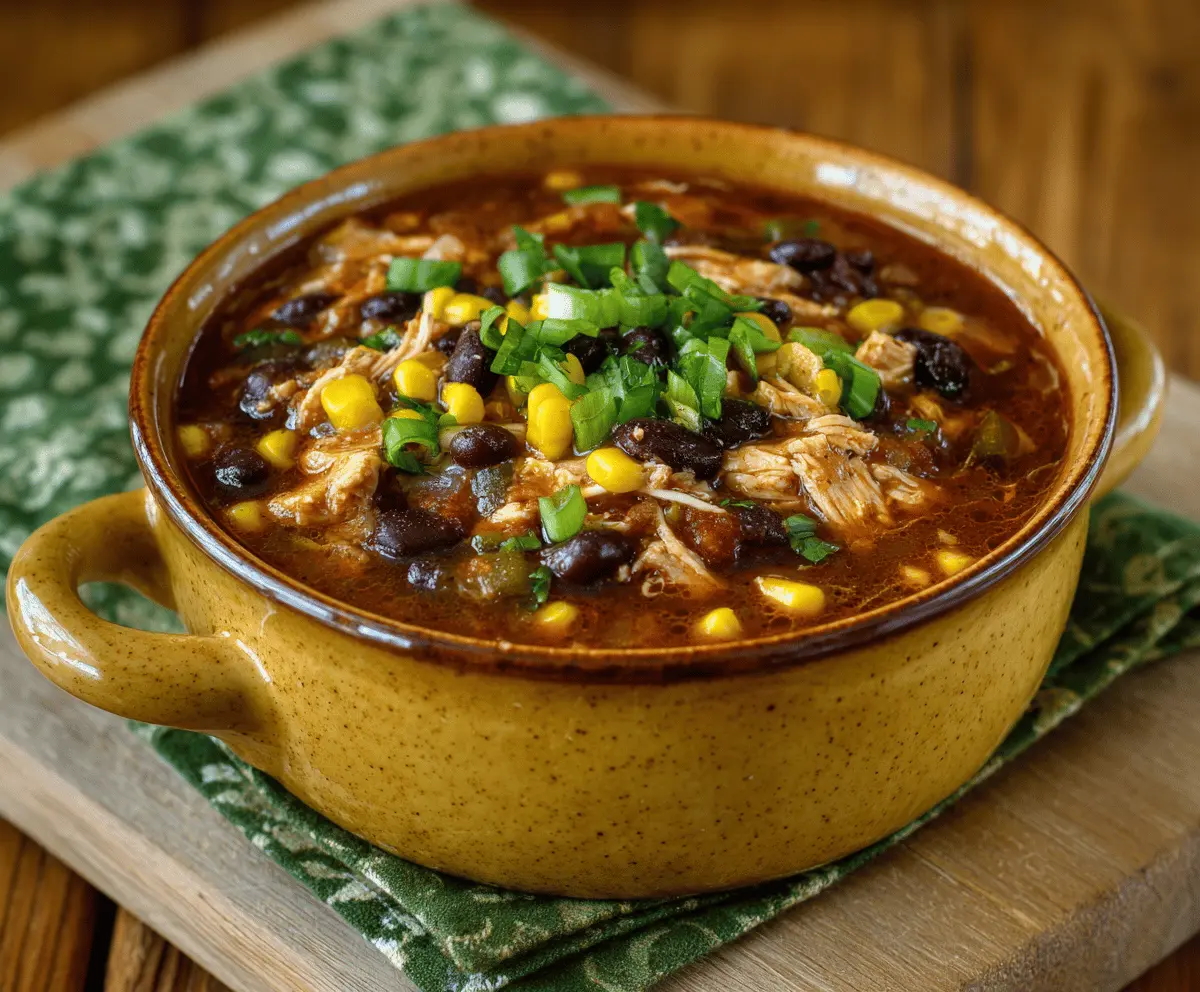 Chicken Chili with Black Beans and Corn