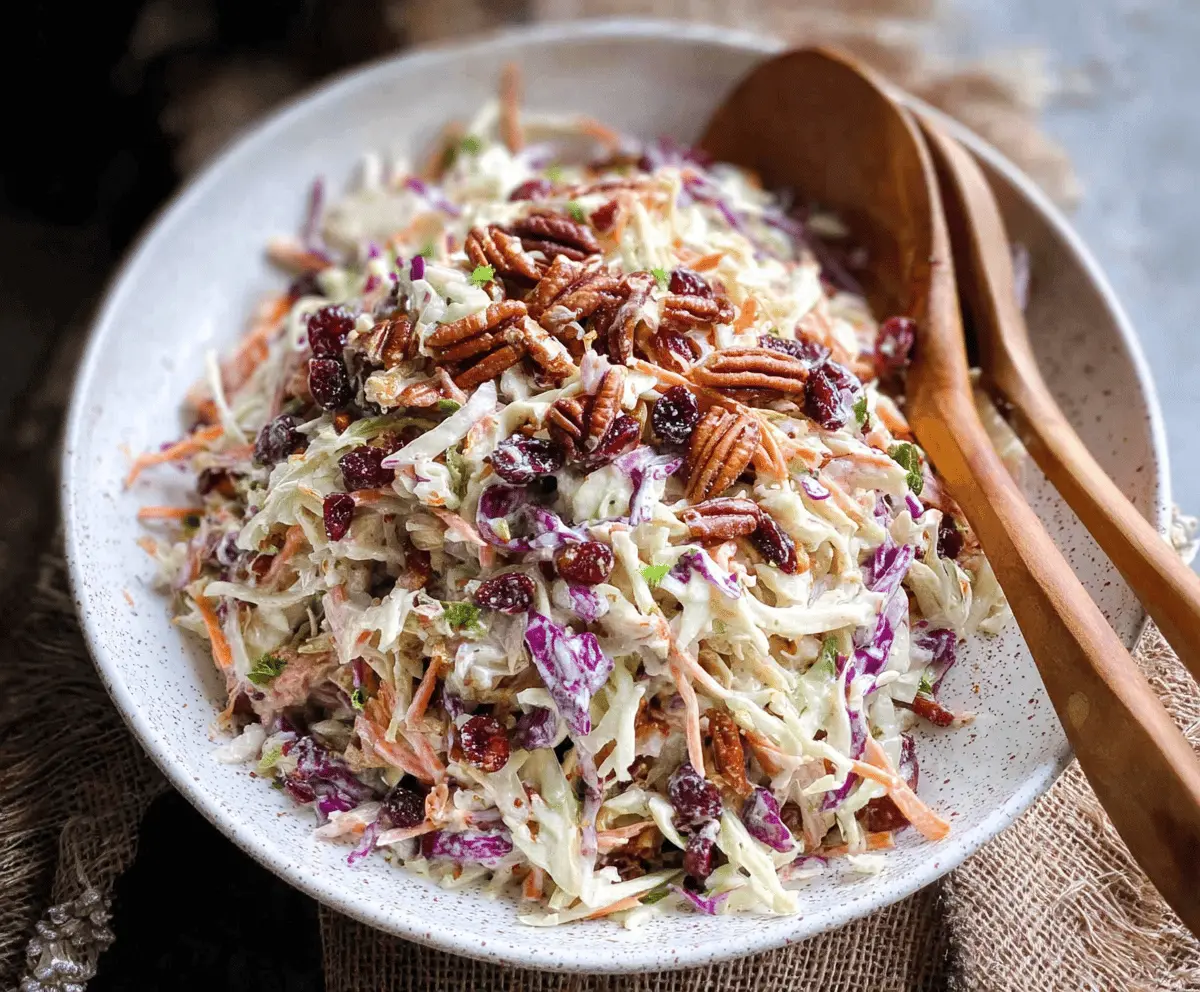 Cranberry Coleslaw with Toasted Pecans
