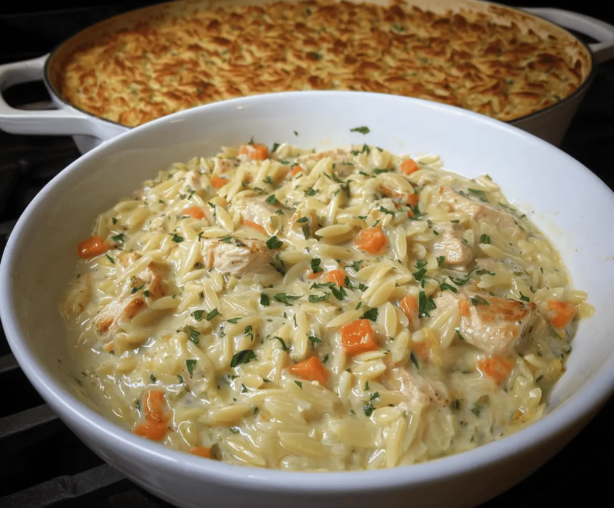 Creamy Chicken Pot Pie ORZO