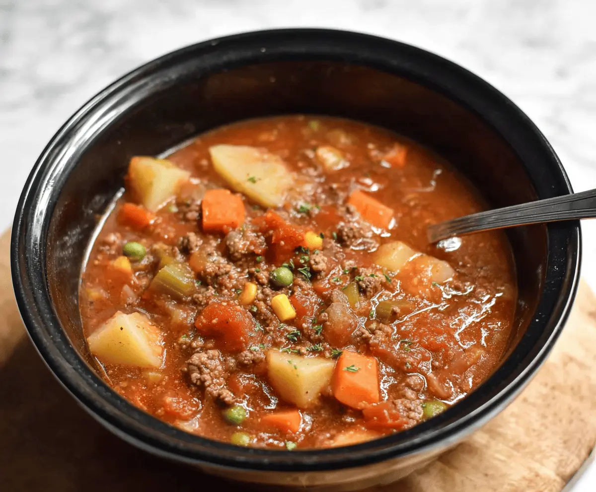 Crock Pot Hamburger Stew