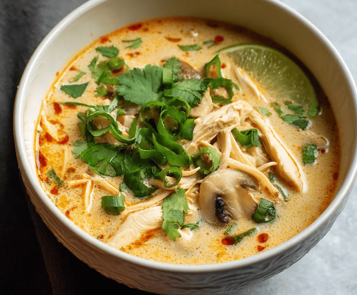 Easy Thai Coconut Chicken Soup Recipe