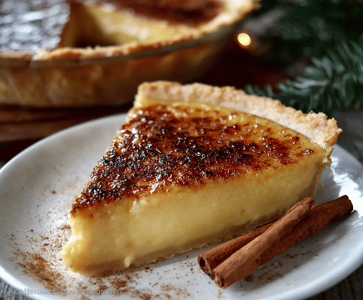 Eggnog Brulee Pie