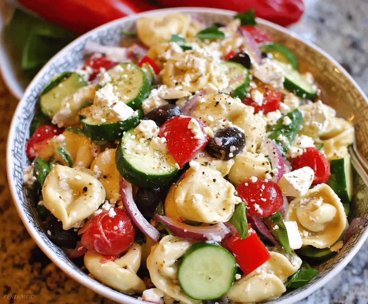 Greek Tortellini Pasta Salad