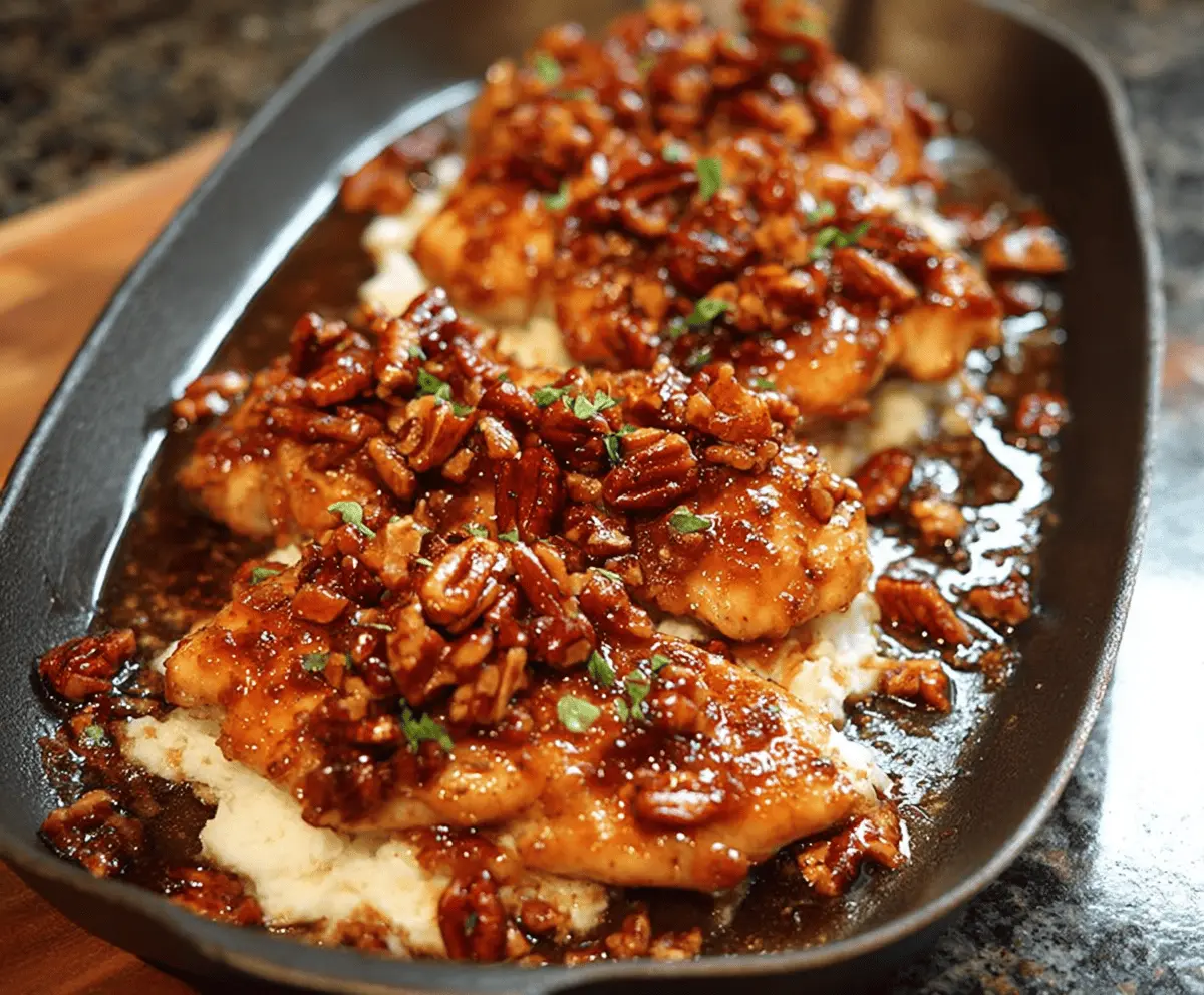 Honey Garlic Pecan Chicken
