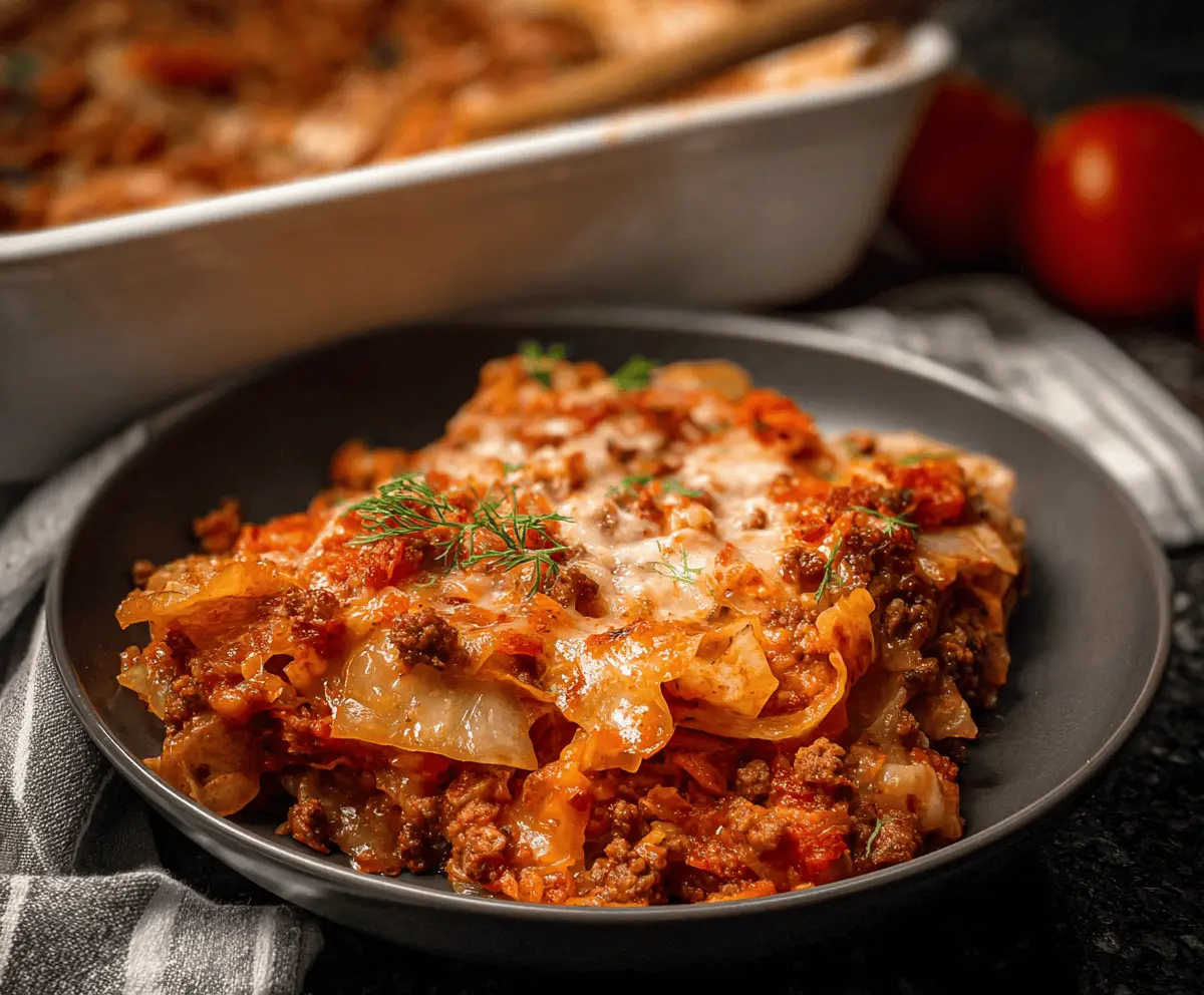 Lazy Cabbage Roll Casserole (with Ground Beef)