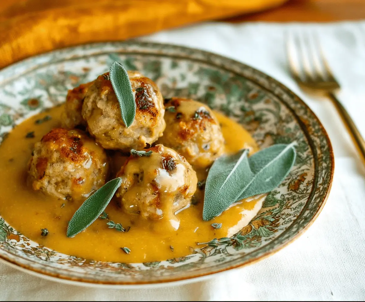 Pumpkin Chicken Meatballs in Sage Cream Sauce 5 Irresistible Fall Bites