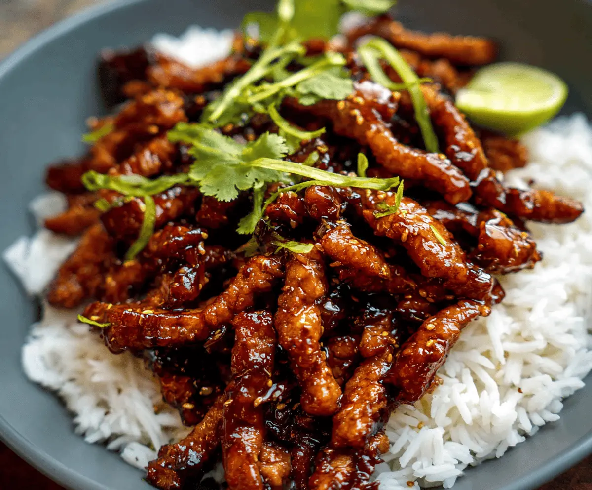 Sticky Honey Garlic Pork