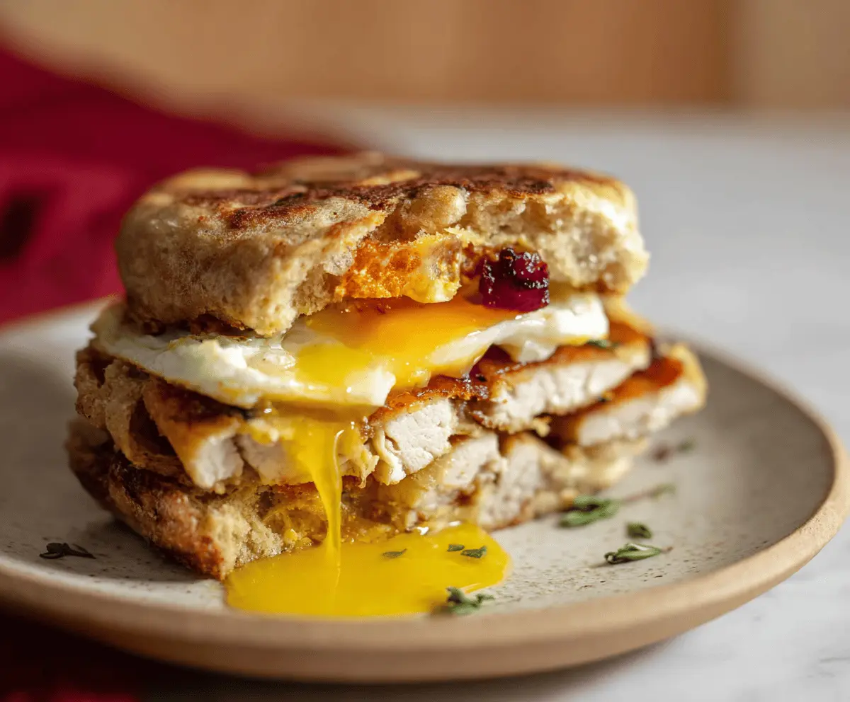 Thanksgiving Leftovers Breakfast Sandwiches