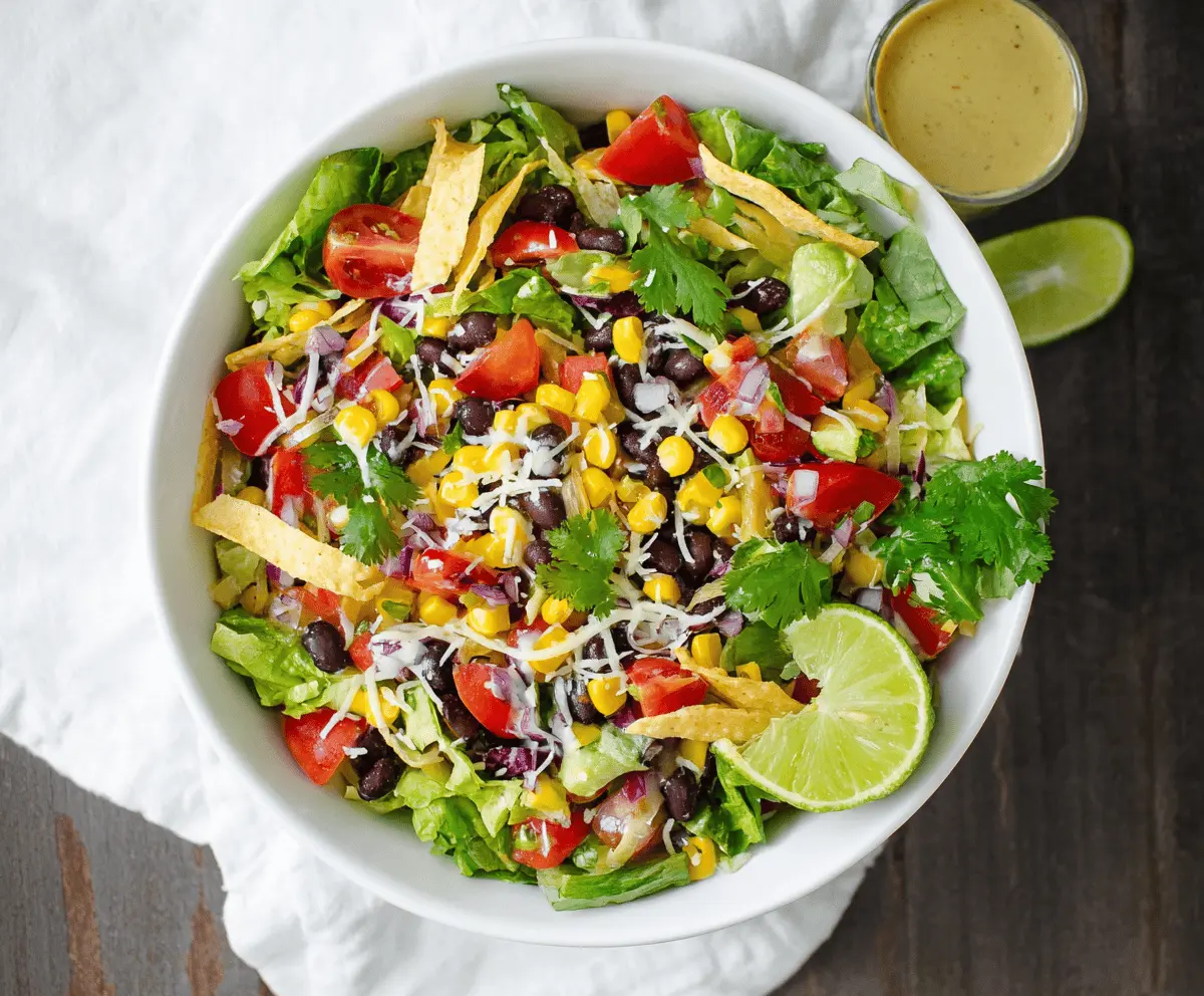 Vegetarian Black Bean Taco Salad
