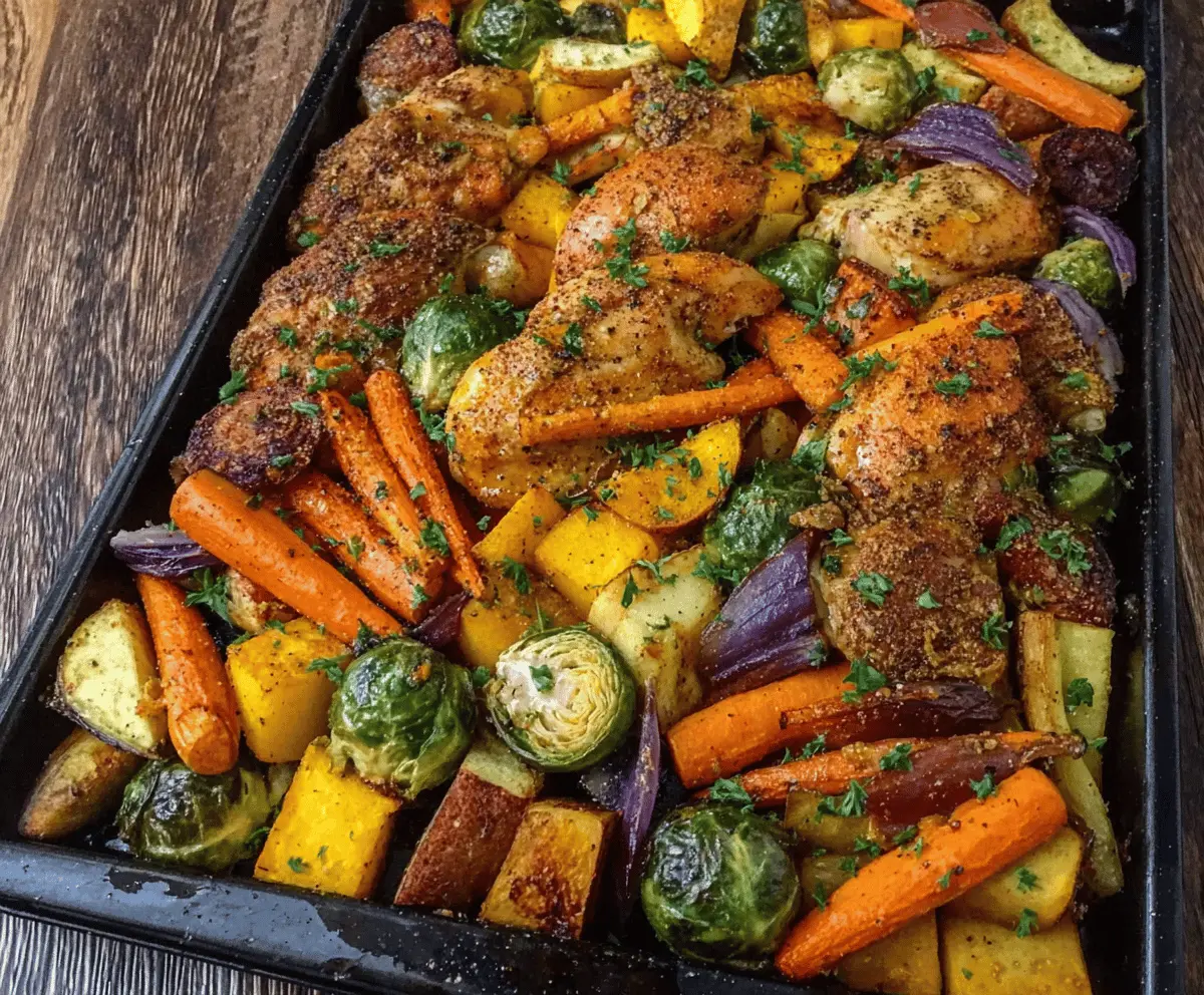 Autumn Rainbow Sheet Pan Dinner
