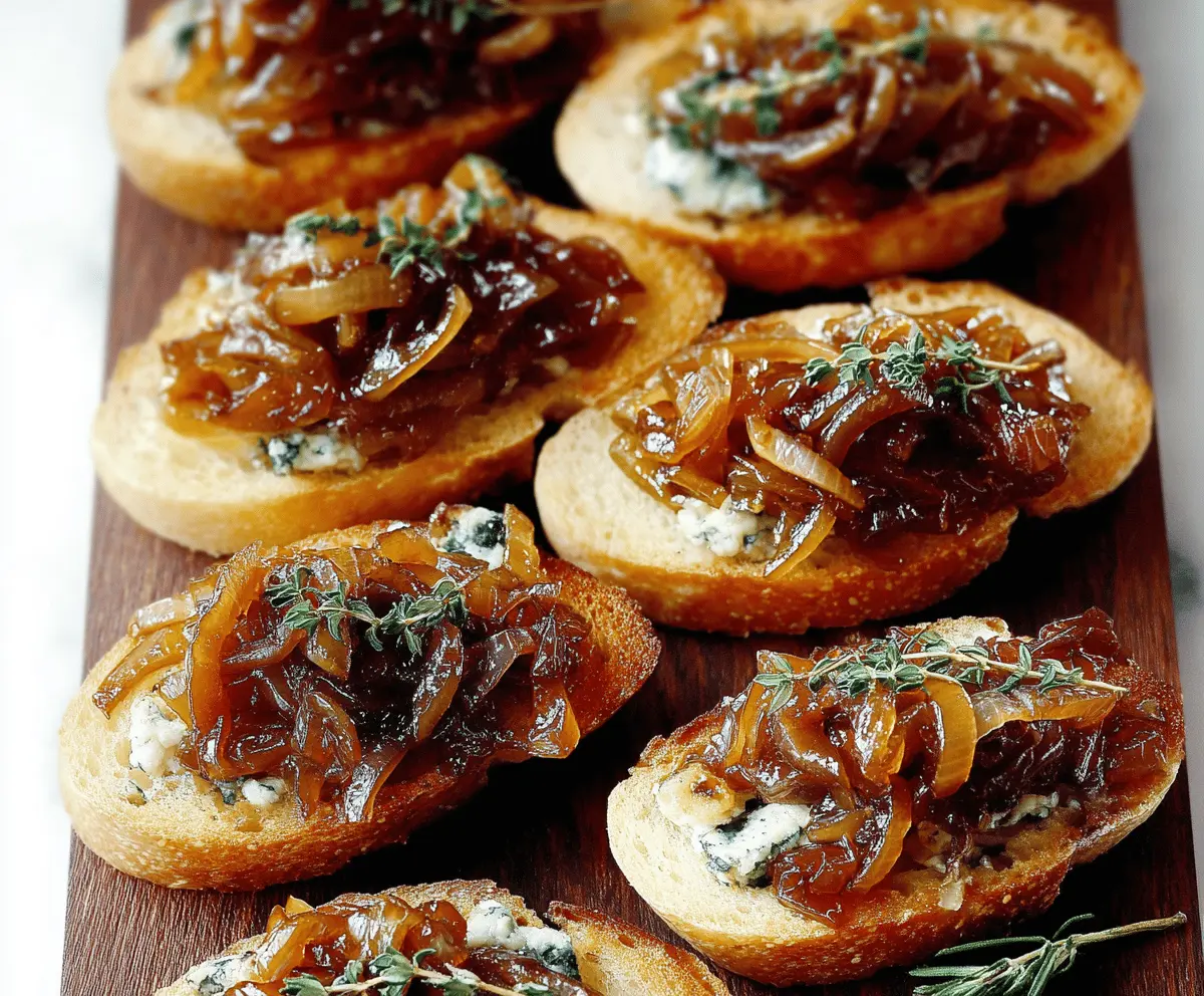 Caramelized Onion Crostini 