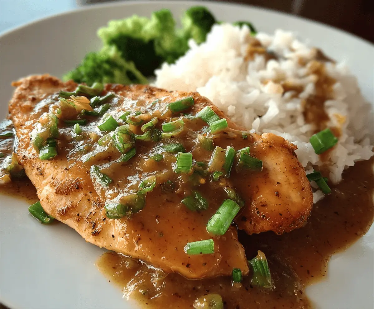 Chicken Breasts with Chipotle Green Onion Gravy