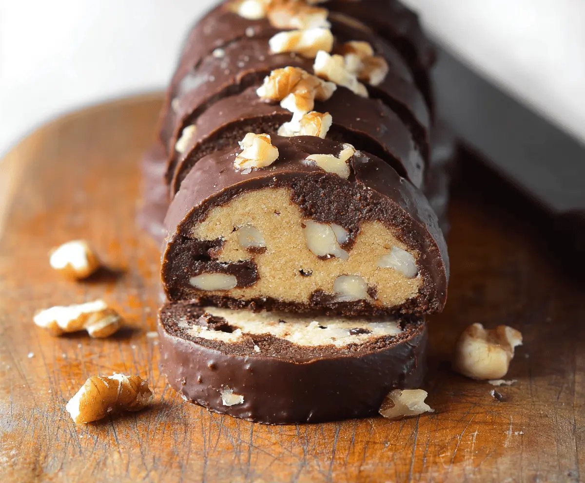Chocolate Walnut Shortbread Cookies