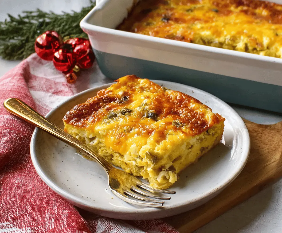 Christmas Green Chile Egg Casserole