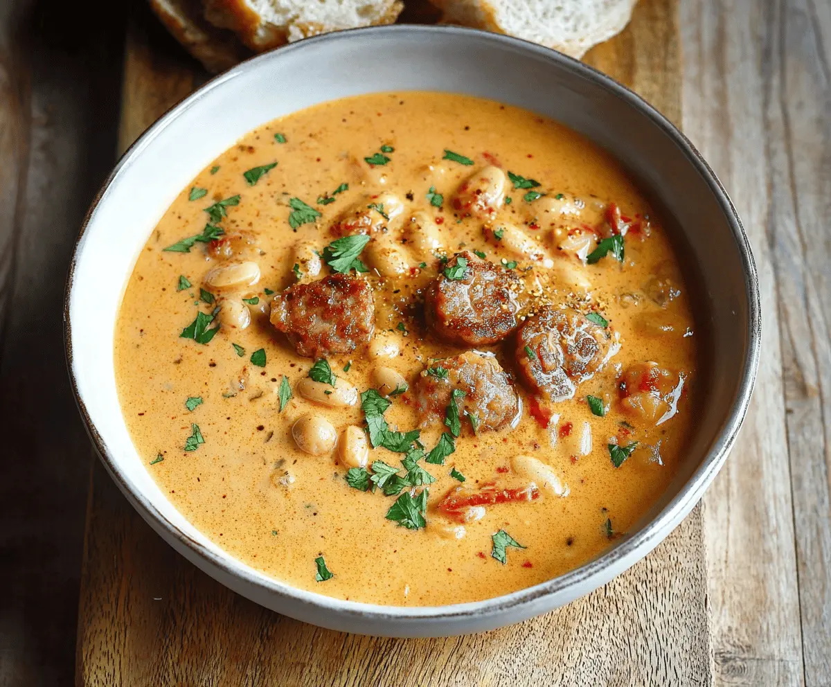 Creamy Bean Soup with Sausage