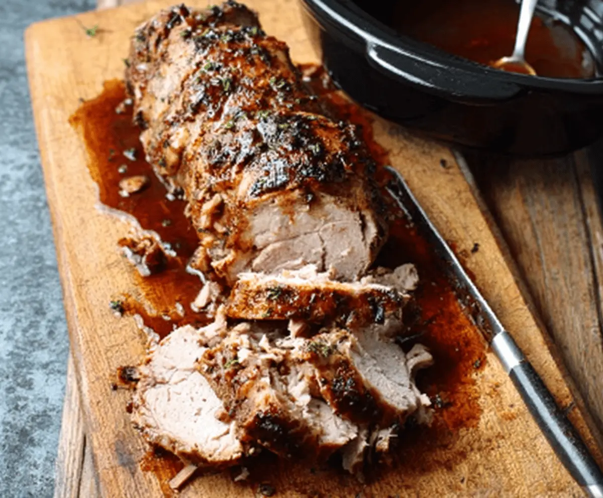 Crock Pot Garlic Balsamic Pork Loin Recipe