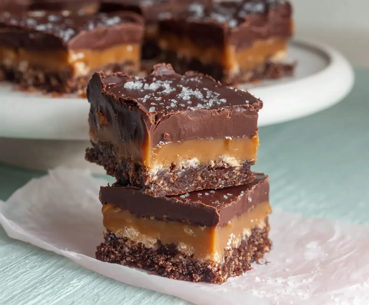 Double Chocolate Caramel Slice
