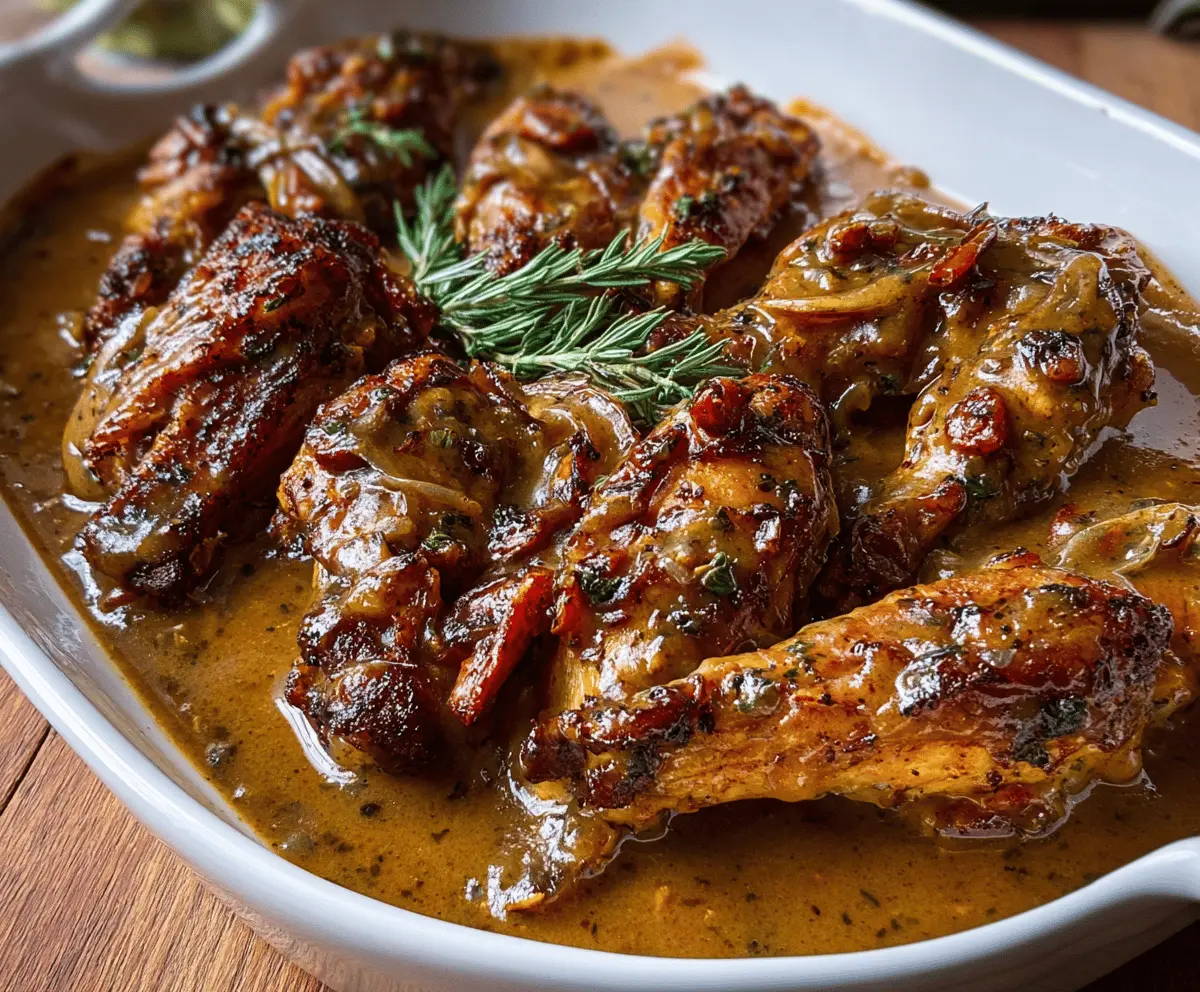 Southern Smothered Turkey Wings with Savory Gravy