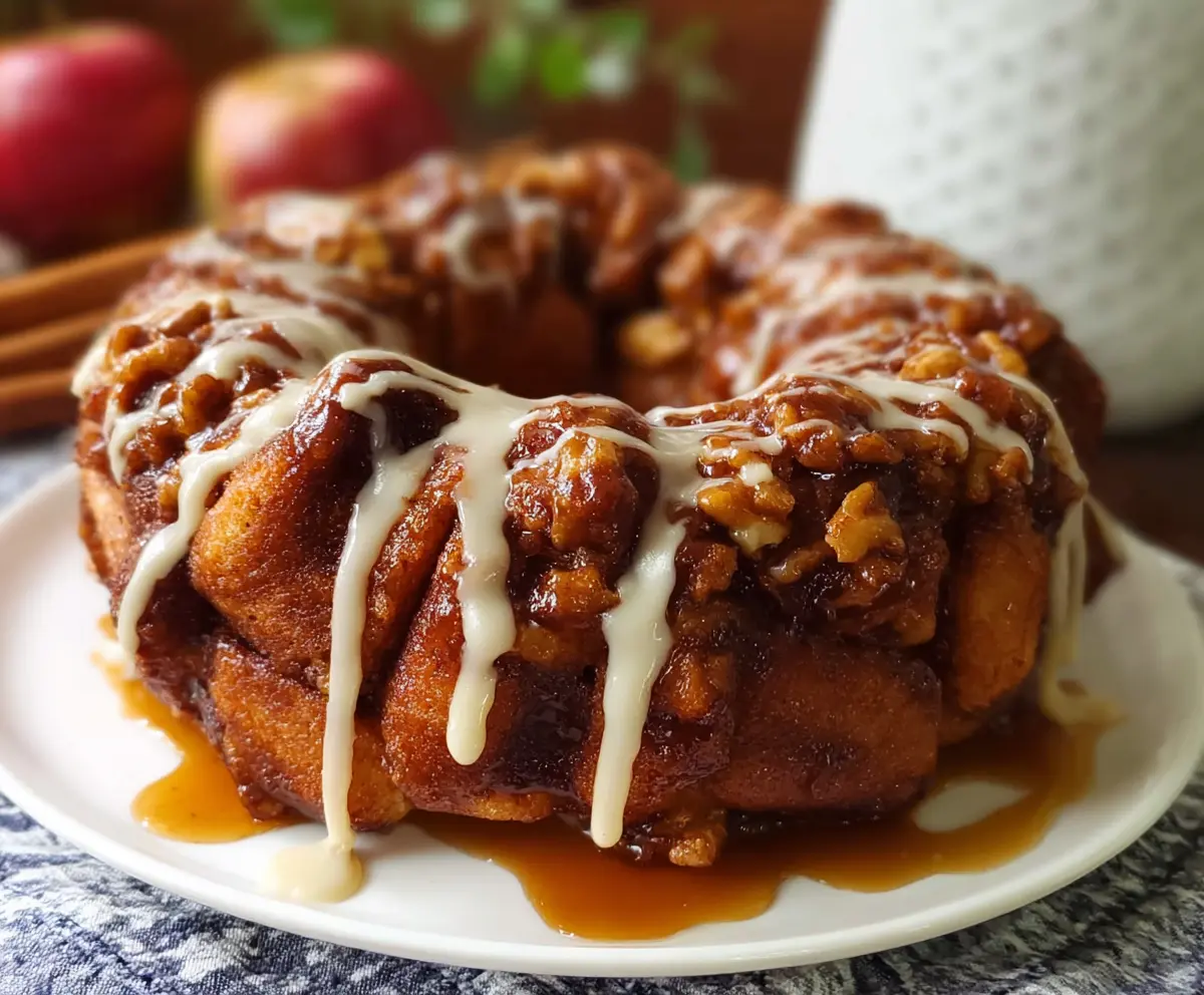 Apple-Walnut Cinnamon Roll Monkey Bread