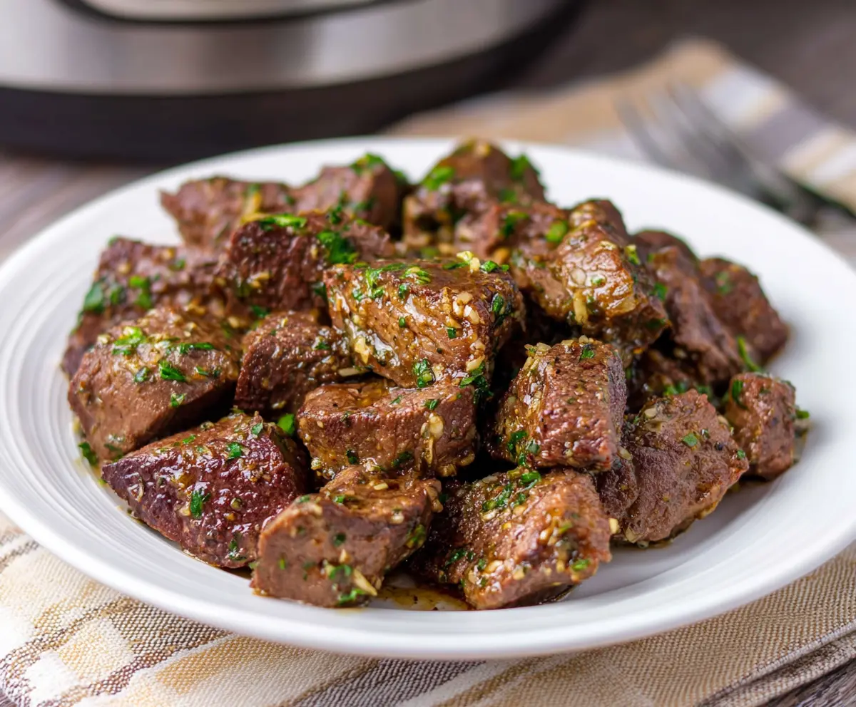 Crockpot Garlic Butter Steak Bites