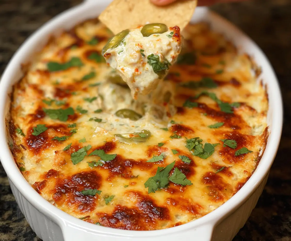 Baked Chuy's Jalapeno Chicken Dip