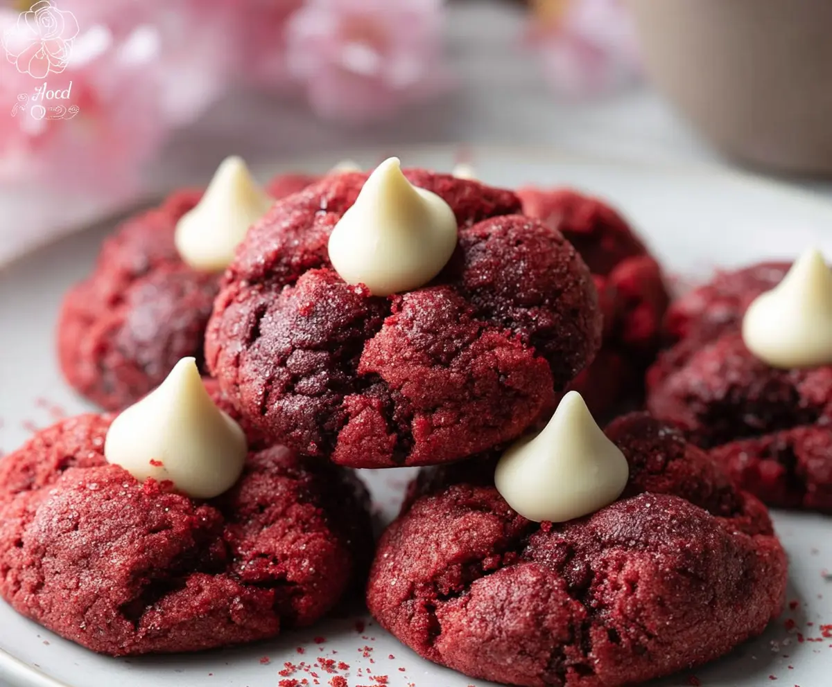 Red Velvet Blossom Cookies