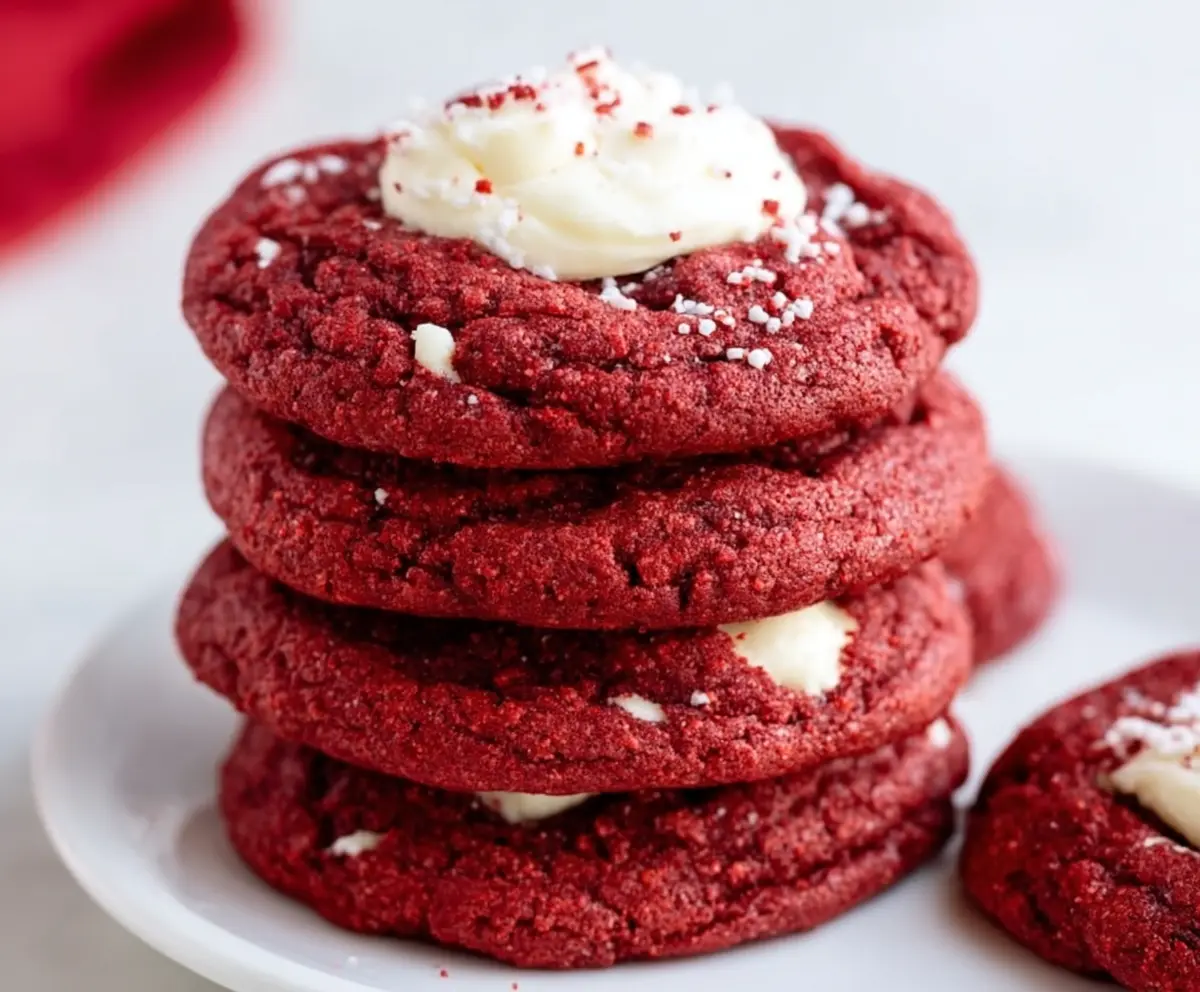 Red Velvet Cake Mix Cookies