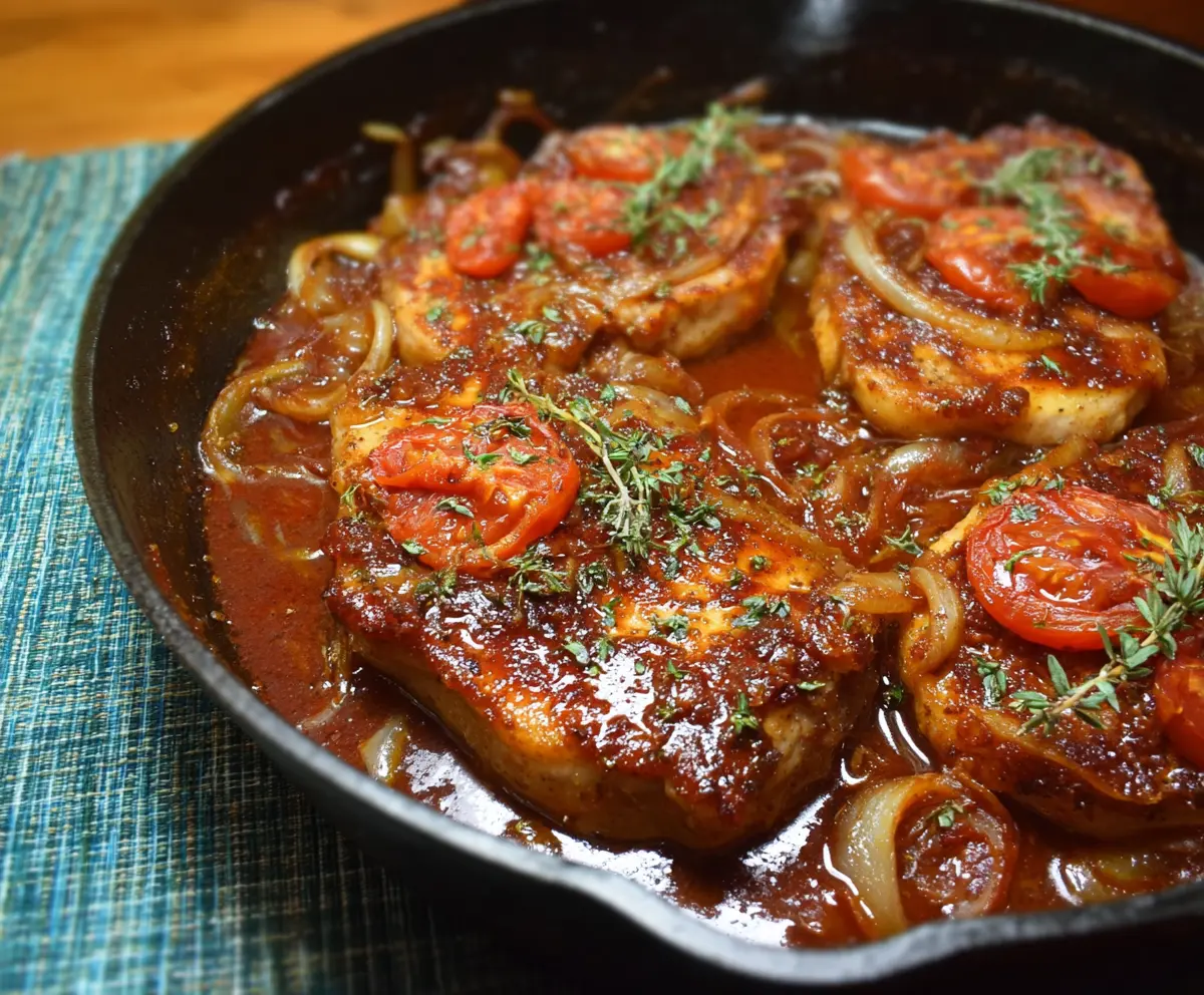 Tomato Pork Loin Chops