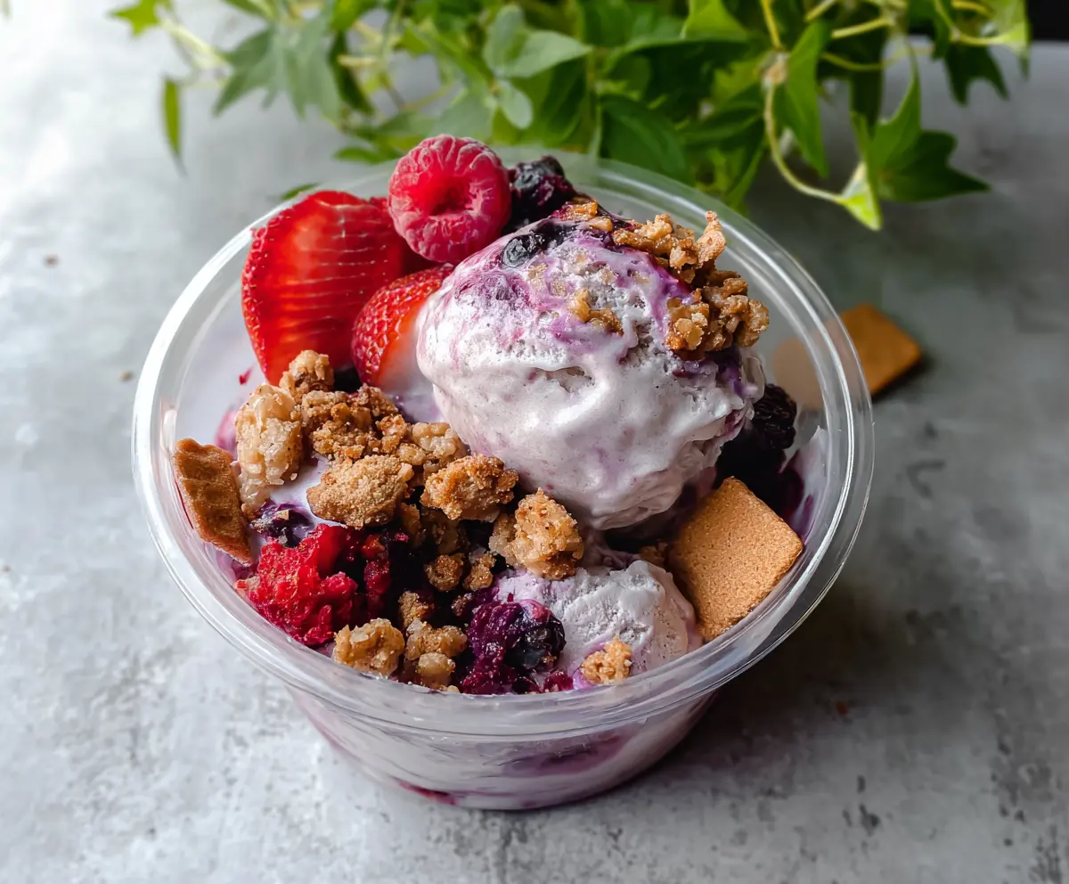 Berry Crumble Ice Cream