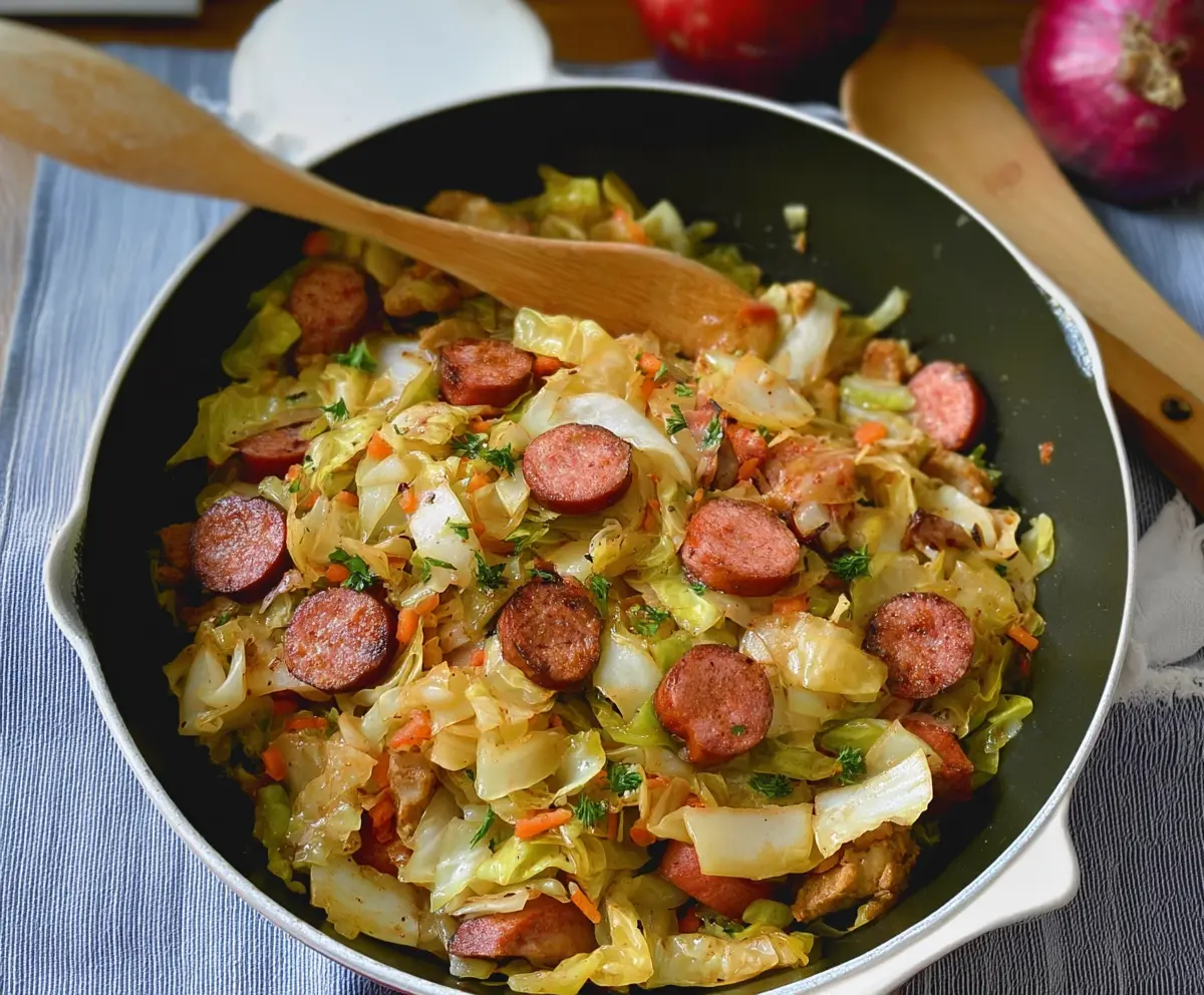 Cabbage and Sausage Side Dish
