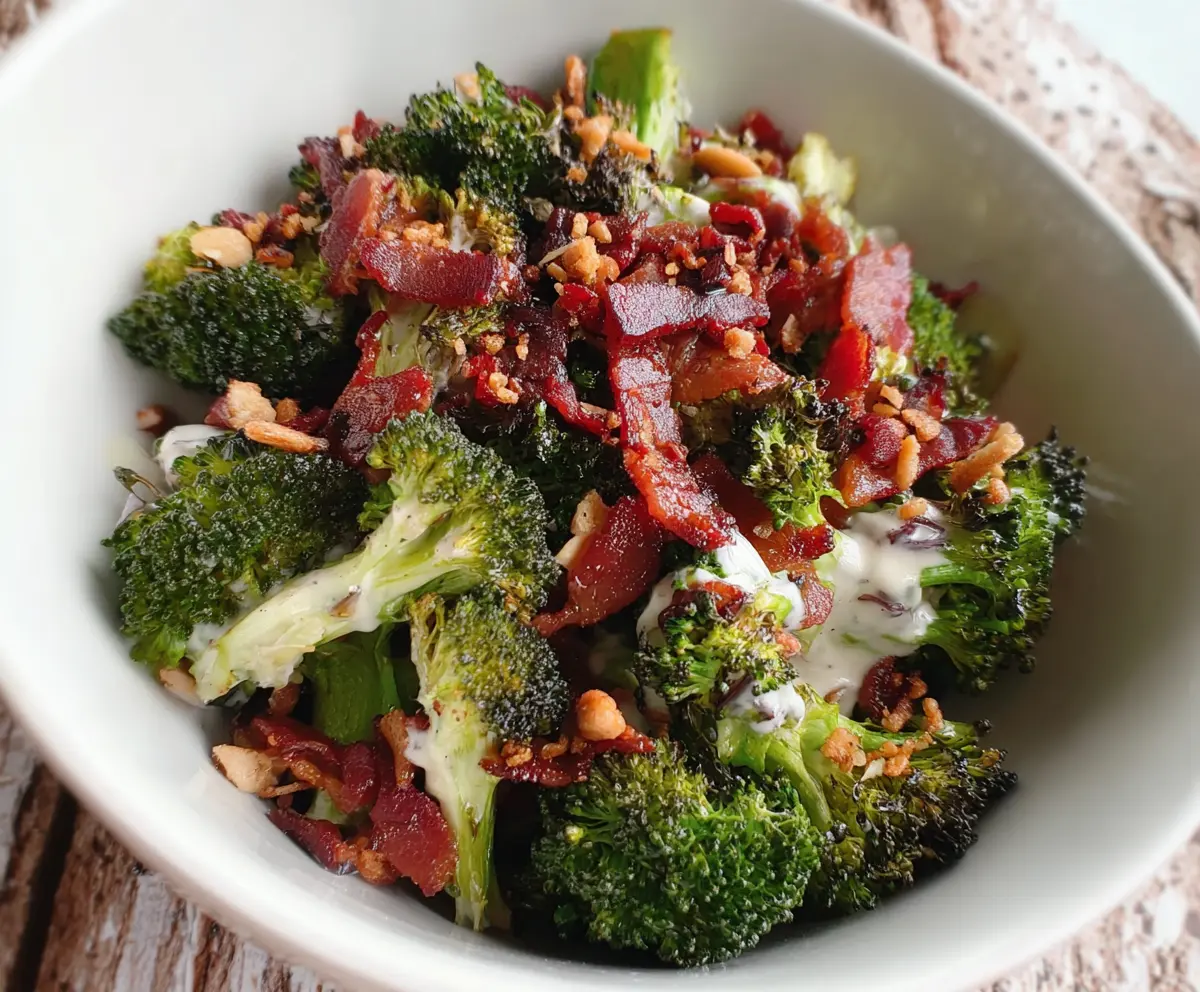 Roasted Broccoli Bacon Crunch Salad
