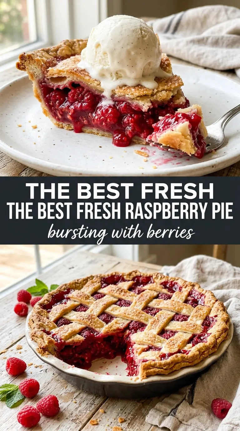Homemade Raspberry Pie flaky sweet-tart