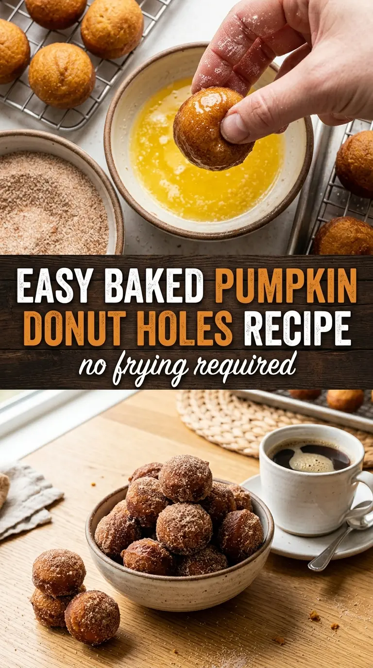 baked pumpkin donut holes cinnamon sugar soft spiced