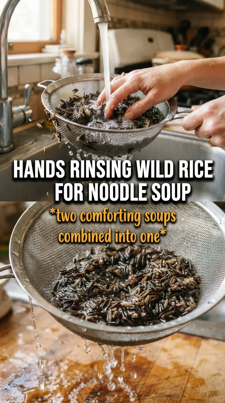 Chicken Noodle and Wild Rice Soup creamy golden broth