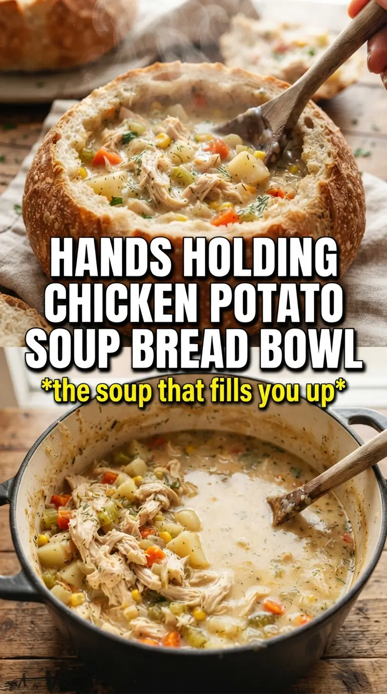 Chicken potato soup creamy hearty