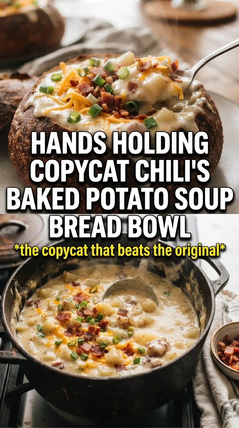 Copycat Chili's baked potato soup creamy loaded