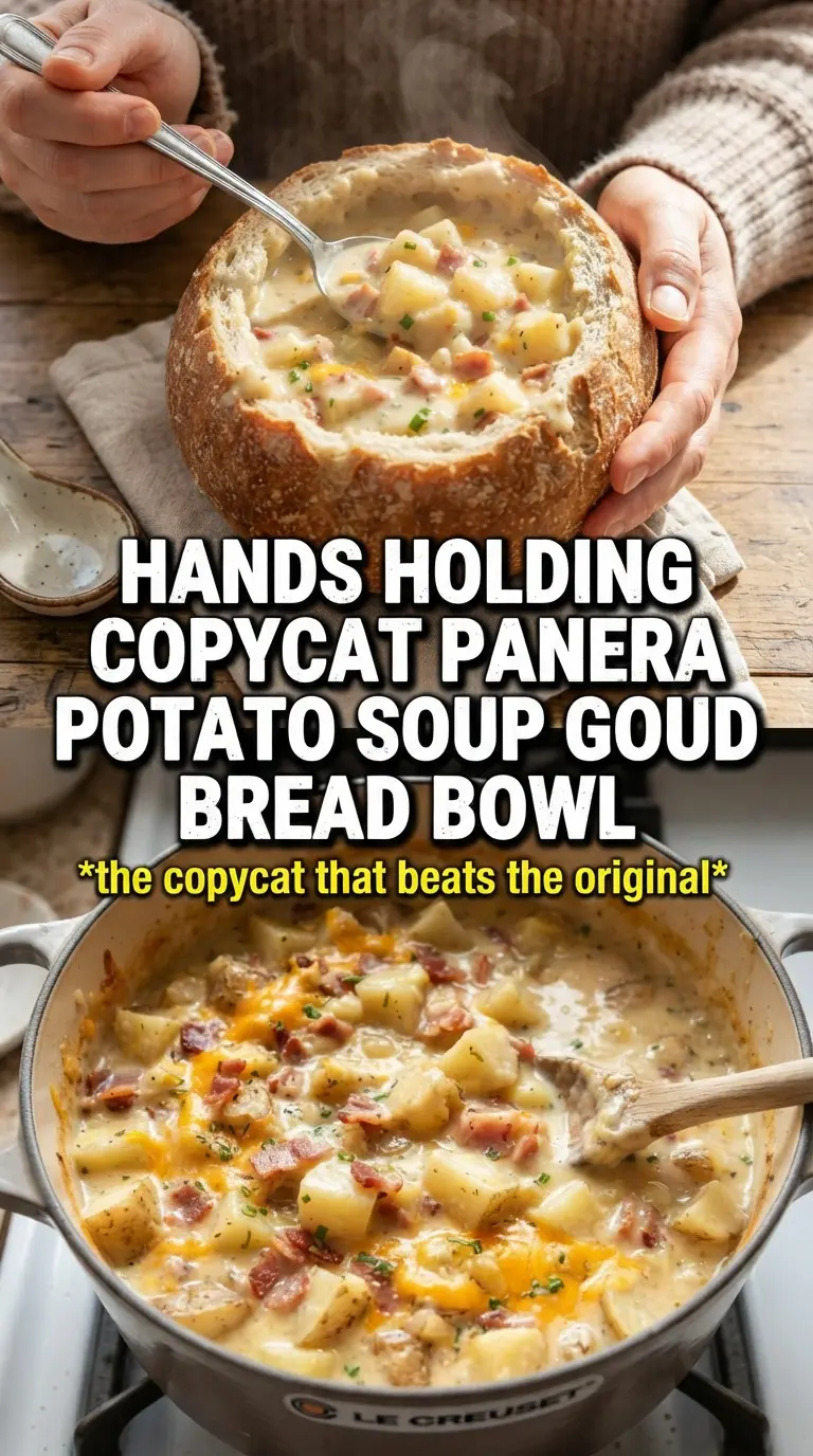 Copycat Panera Potato Soup creamy chunky cheddar