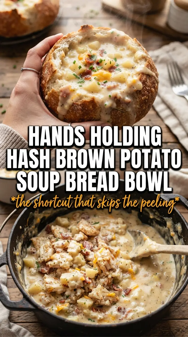 Hash Brown Potato Soup creamy golden loaded