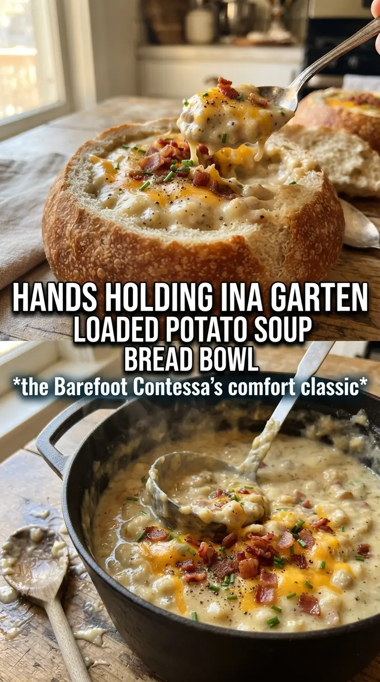 Ina Garten loaded potato soup creamy pancetta parmesan