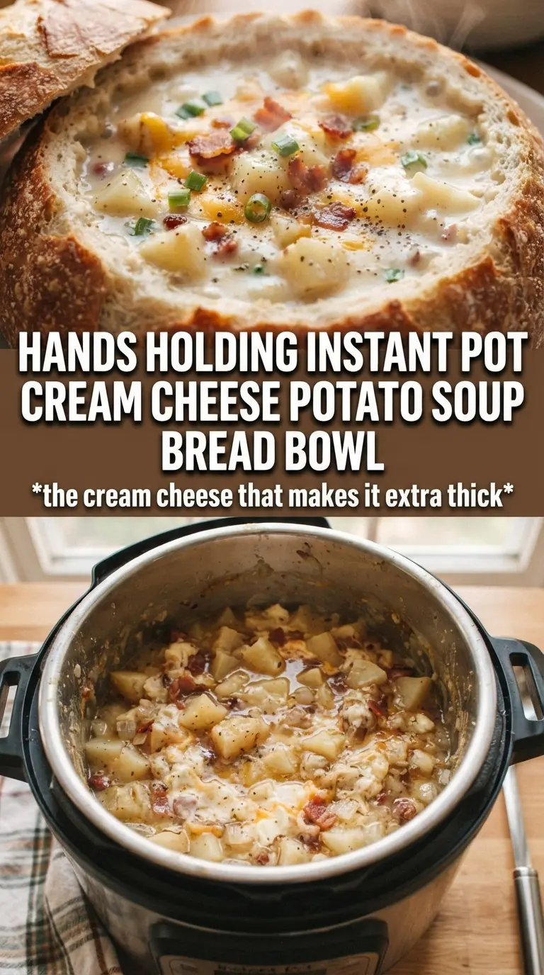 Instant Pot Cream Cheese Potato Soup creamy velvety chive-topped