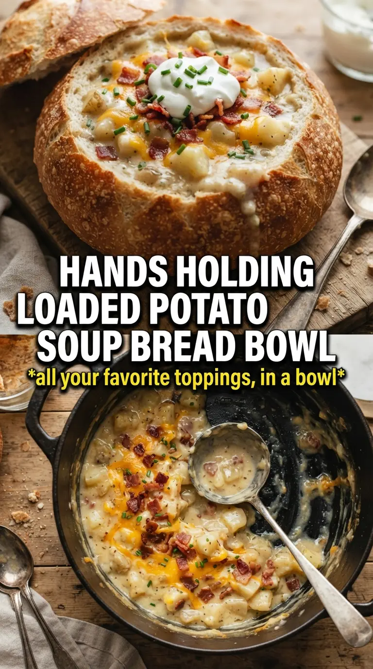 Loaded Potato Soup thick creamy bacon cheddar